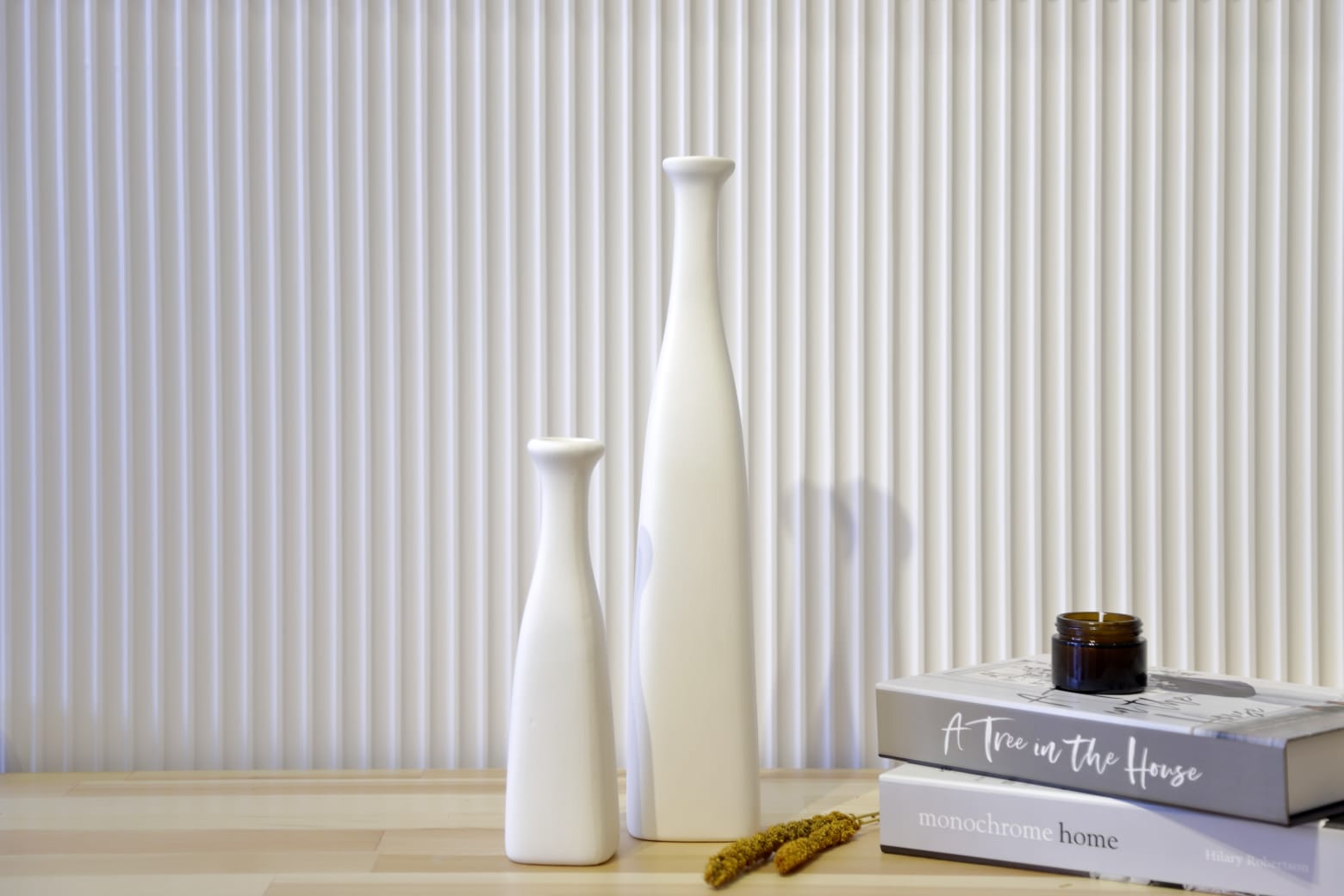 Persei 2 Pcs Ceramic Vase Set White